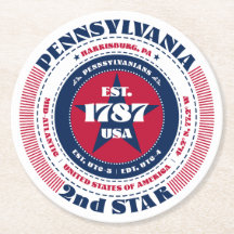 Pennsylvania Rood Wit Blauw Typografie