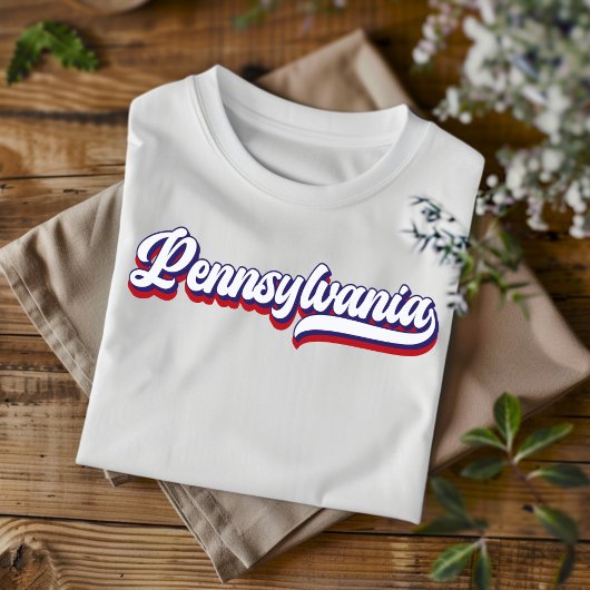 Pennsylvania Rood Wit en Blauw  T-shirt