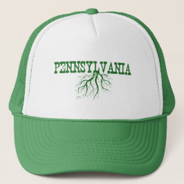 Pennsylvania Rooted Birth State Roots Word Art Trucker Pet