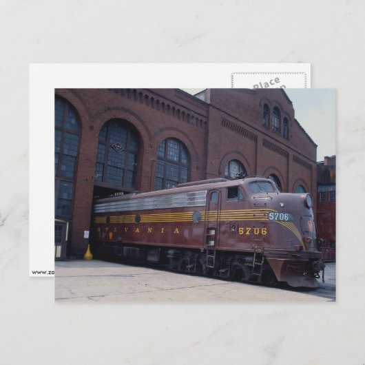 Pennsylvania RR, EMD E-8 gerestaureerd bij Lezing, Briefkaart (Voorkant / Achterkant)