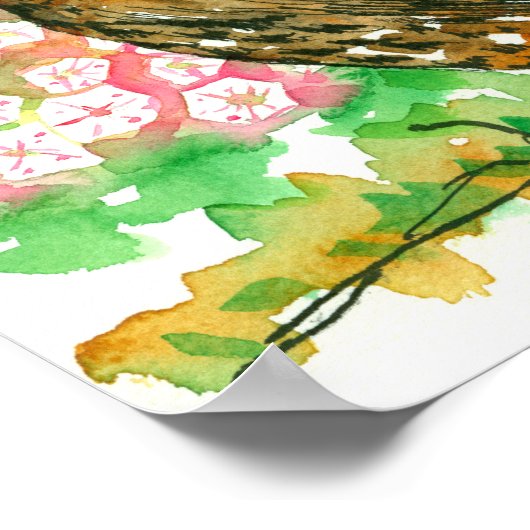 Pennsylvania Ruffed Grouse Mountain Laurel Poster (Hoek)