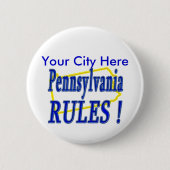 Pennsylvania Rules! Ronde Button 5,7 Cm (Voorkant)