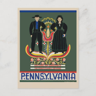Pennsylvania Rural Amish Vintage Travel Briefkaart