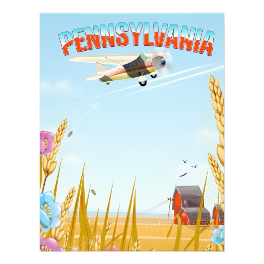 Pennsylvania Rural Reisposter Foto Afdruk (Voorkant)