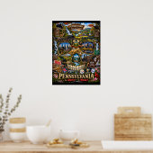 Pennsylvania Schedel Art Print | State of Mind (Keuken)