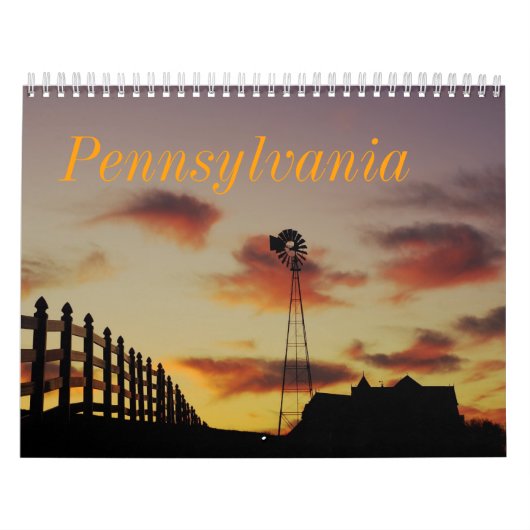 Pennsylvania Schilderachtig Afbeeldingen Aangepast Kalender (Hoes)