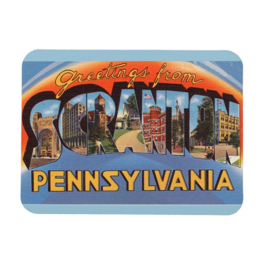 Pennsylvania, Scranton Magnet Magneet (Horizontaal)