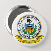 Pennsylvania Seal Ronde Button 4,0 Cm (Voorkant /achterkant)