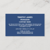 Pennsylvania Seal, zegel van Pennsylvania Visitekaartje (Achterkant)