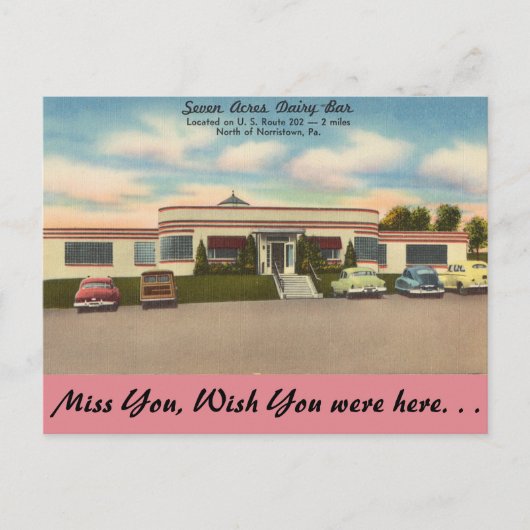 Pennsylvania, Seven Acres Dairy-Bar Briefkaart (Voorkant)