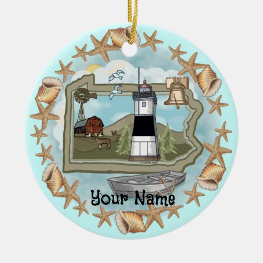 Pennsylvania Shell Lighthouse Ornament (Voorkant)