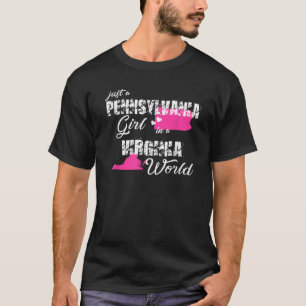 Pennsylvania Shirten Gewoon een Pennsylvania meisj T-shirt