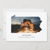 Pennsylvania Sla de datum fotokaart op Save The Date (Voorkant)