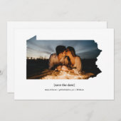 Pennsylvania Sla de datum fotokaart op Save The Date (Voorkant / Achterkant)