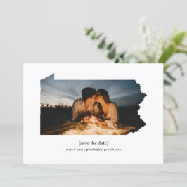 Pennsylvania Sla de datum fotokaart op Save The Date