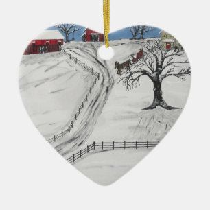 Pennsylvania Sleigh Ride Keramisch Ornament