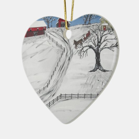 Pennsylvania Sleigh Ride Keramisch Ornament (Links)