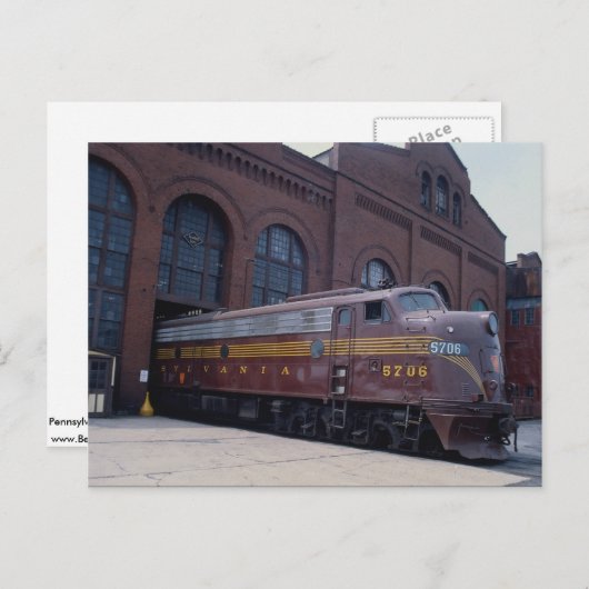 Pennsylvania spoorweg EMD E-8 gerestaureerd in 198 Briefkaart (Voorkant / Achterkant)