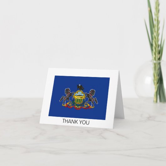 Pennsylvania Staatsvlag Bedankkaart (Voorkant)