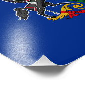Pennsylvania Staatsvlag Foto Afdruk (Hoek)