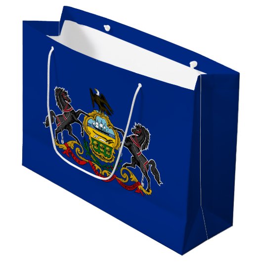 Pennsylvania Staatsvlag Groot Cadeauzakje (Voorkant Gekanteld)