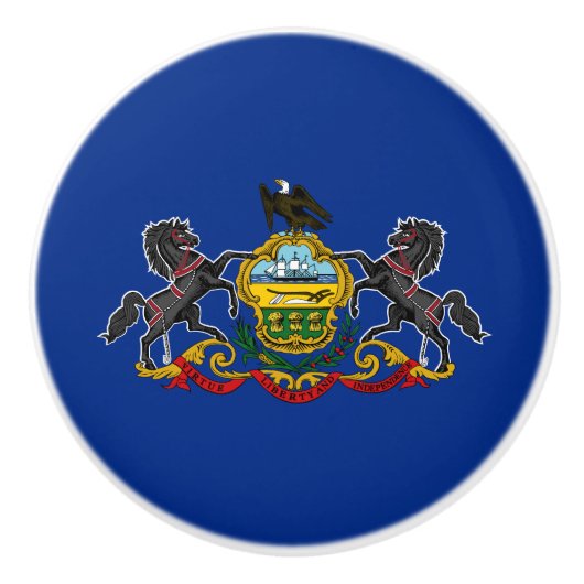 Pennsylvania Staatsvlag Keramische Knop (Voorkant)