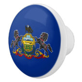 Pennsylvania Staatsvlag Keramische Knop (Rechts)