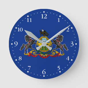 Pennsylvania Staatsvlag Ronde Klok