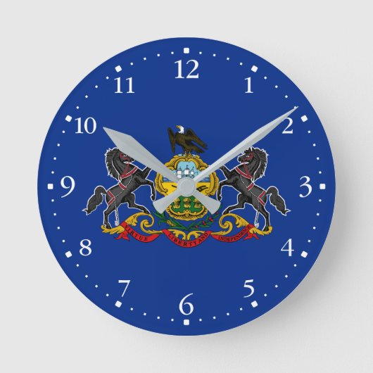 Pennsylvania Staatsvlag Ronde Klok (Voorkant)