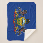 Pennsylvania Staatsvlag Sherpa Deken (Voorkant)