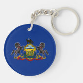 Pennsylvania Staatsvlag Sleutelhanger (Achterkant)