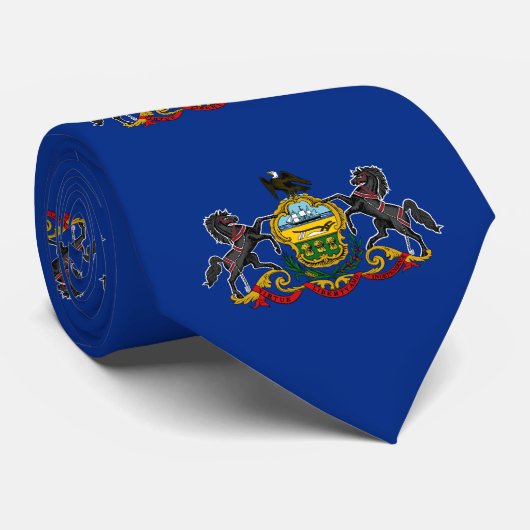 Pennsylvania Staatsvlag Stropdas (Opgerold)