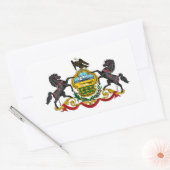 Pennsylvania staatswapen vlag verenigd Amerika Rechthoekige Sticker (Envelop)