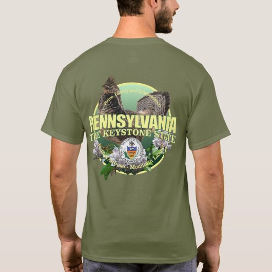 Pennsylvania State Bird & Flower T-shirt (Achterkant)