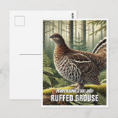 Pennsylvania State Bird Ruffed Grouse Briefkaart (Voorkant / Achterkant)