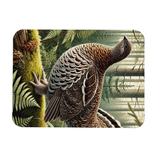 Pennsylvania State Bird Ruffed Grouse Magneet (Horizontaal)