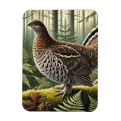 Pennsylvania State Bird Ruffed Grouse Magneet (Verticaal)