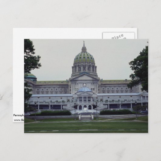 Pennsylvania State Capitol Building, Harrisburg, P Briefkaart (Voorkant / Achterkant)