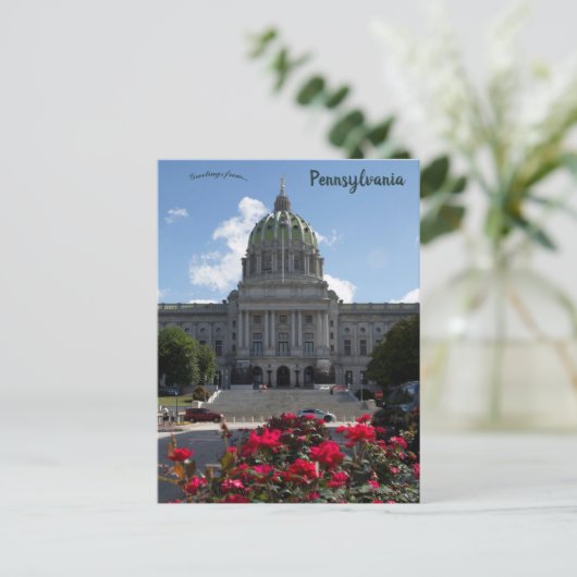 Pennsylvania State Capitol Harrisburg Pennsylvania Briefkaart (Staand voorkant)