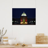 Pennsylvania State Capitol kerstboomverlichting Poster (Keuken)