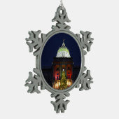 Pennsylvania State Capitol kerstboomverlichting Tin Sneeuwvlok Ornament (Links)