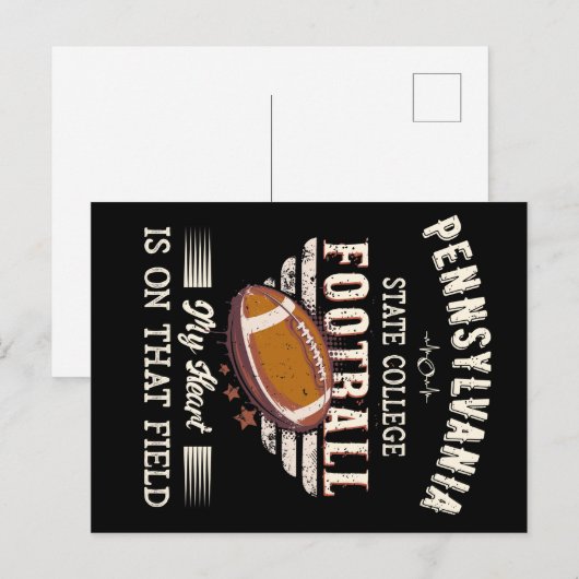 Pennsylvania State College American Football Briefkaart (Voorkant / Achterkant)