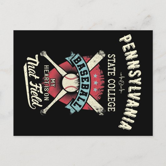 Pennsylvania State College Baseball Briefkaart (Voorkant)