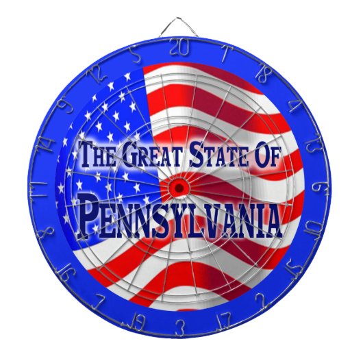 Pennsylvania State Dartboard Dartbord (Voorkant)
