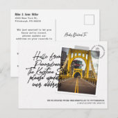 Pennsylvania State Destination Bewegende Aankondig Uitnodiging Briefkaart (Voorkant / Achterkant)