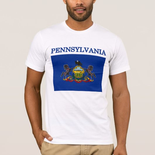 Pennsylvania State Flag Bella Canvas T-shirt (Voorkant)