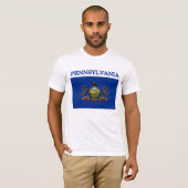 Pennsylvania State Flag Bella Canvas T-shirt (Voorkant volledig)