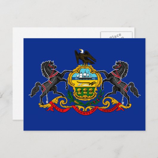 Pennsylvania State Flag Design Briefkaart (Voorkant / Achterkant)