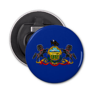 Pennsylvania State Flag Design Decor Button Flesopener