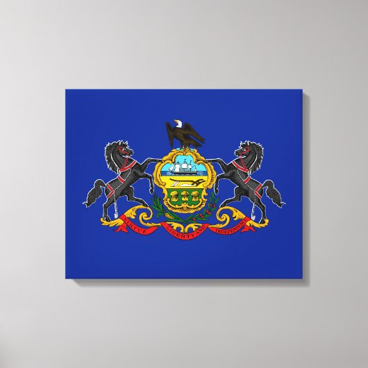 Pennsylvania State Flag Design Decor Canvas Afdruk (Voorkant)